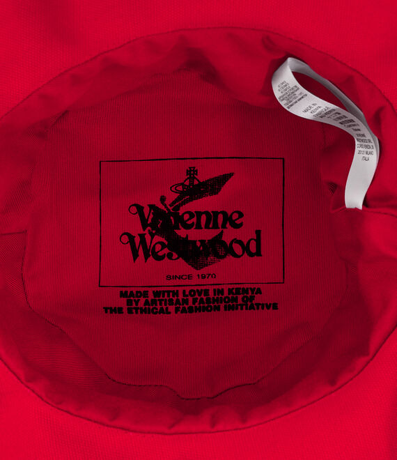 Vivienne Westwood Fisher Bucket Hat in black words